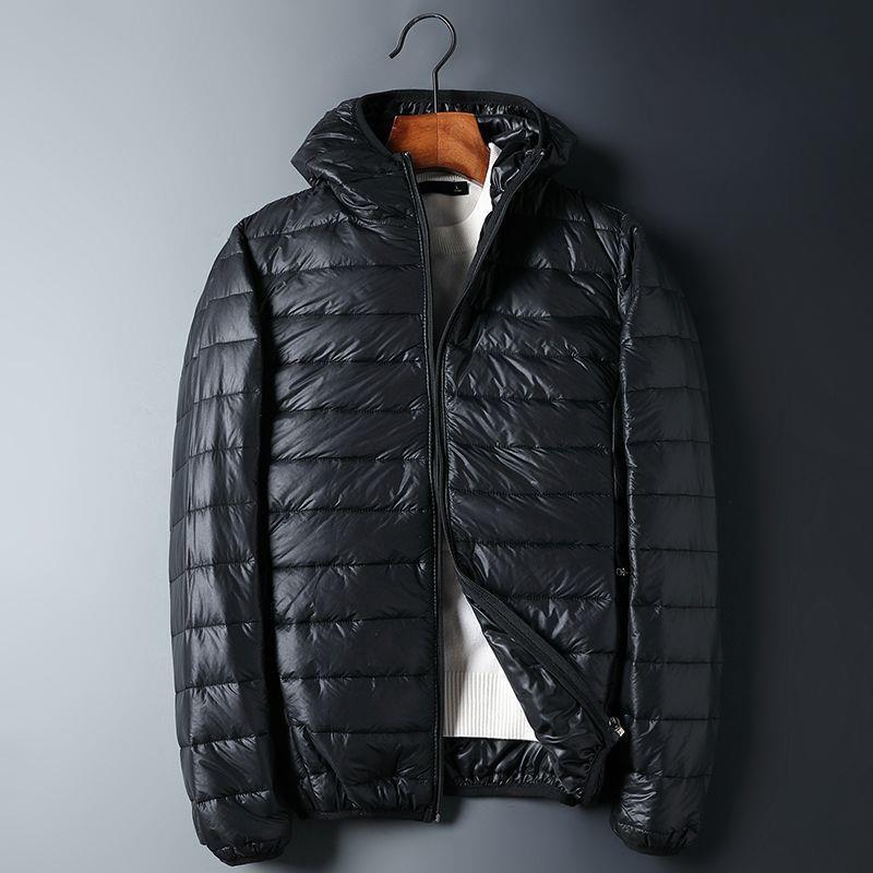 Fuera de temporada de algodón acolchado abrigo de invierno de los hombres Chaqueta corta SLIM-Fit ligero algodón acolchado chaqueta delgada más tamaño de pie collar abajo chaqueta de los hombres