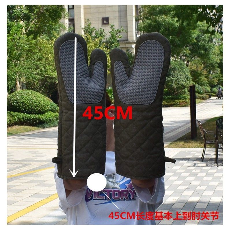 (2개) 두꺼운 캔버스 실리콘 단열 고온 베이킹 전자 레인지 매달려 다림질 기계 500 도 상업용 긴 LUNCAI