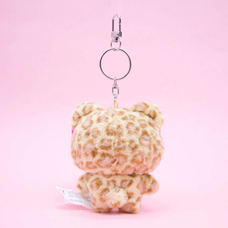 ハローキティ ラテ ヒョウ柄 キーホルダー バッグ ペンダント サンリオ 人形 かわいい ペンダント 人形 日本製 ミニ|undefined