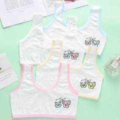 Children's Developmental Bra, Primary School Girls' Cotton Underwear, Big Kids' Girls' Small Backless Bra, Children's Printed Bra
