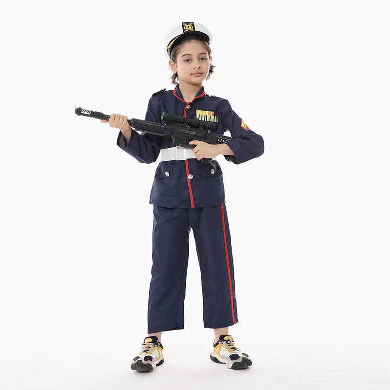 Halloween Fire Suit Children's Day Costume Police Lawyer Pilot Doctor Worker Children's Cosplay Suit