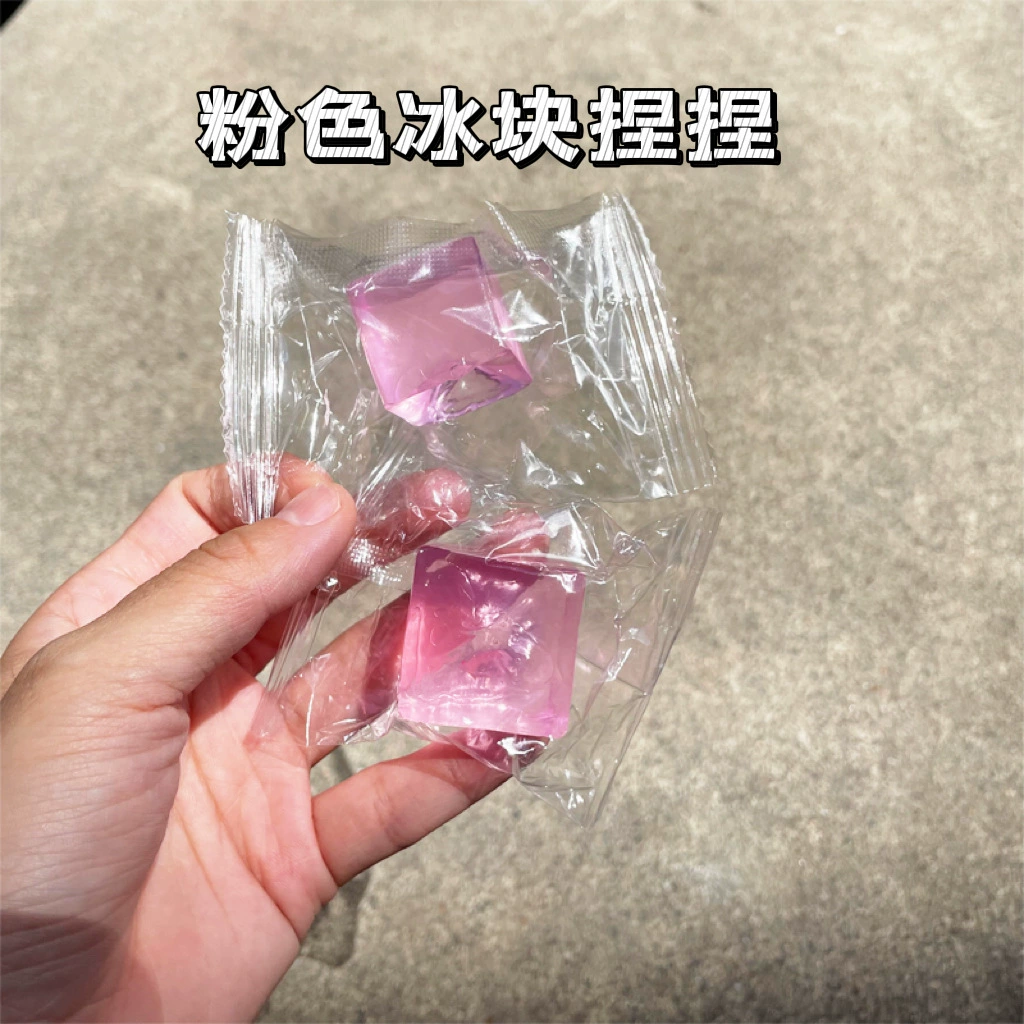 Игрушка Кубик льда Squishy — реалистичная прозрачная слизь для снятия стресса, assorted цветов и размеров