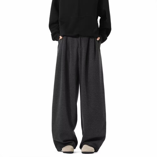 Japanese niche high-end feeling, ascetic pendant feeling, retro stitching design, mopping suit pants, loose men's wide-leg casual pants