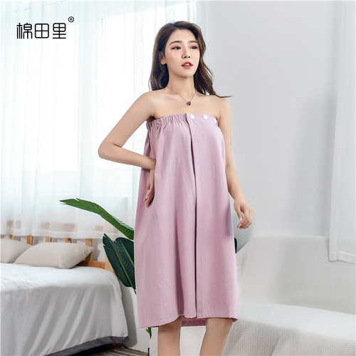 Beauty salon special bath skirt, summer thin pure cotton absorbent wearable bath towel wrapped with tube top bath skirt, one piece drop shipping