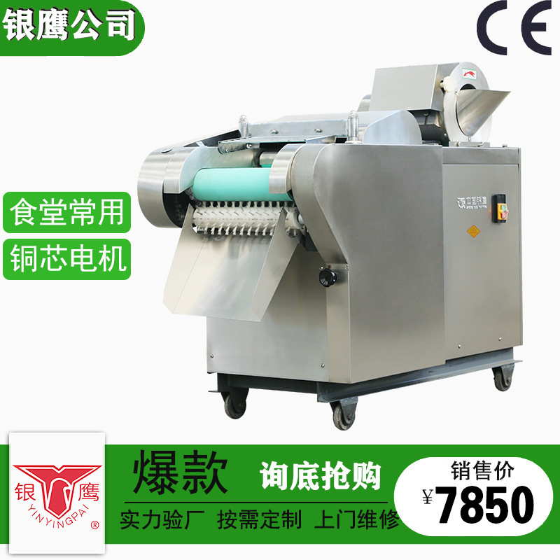 银鹰YQC-QJ1000食堂多功能切菜机不锈钢切菜机丁丝片段多用菜机
