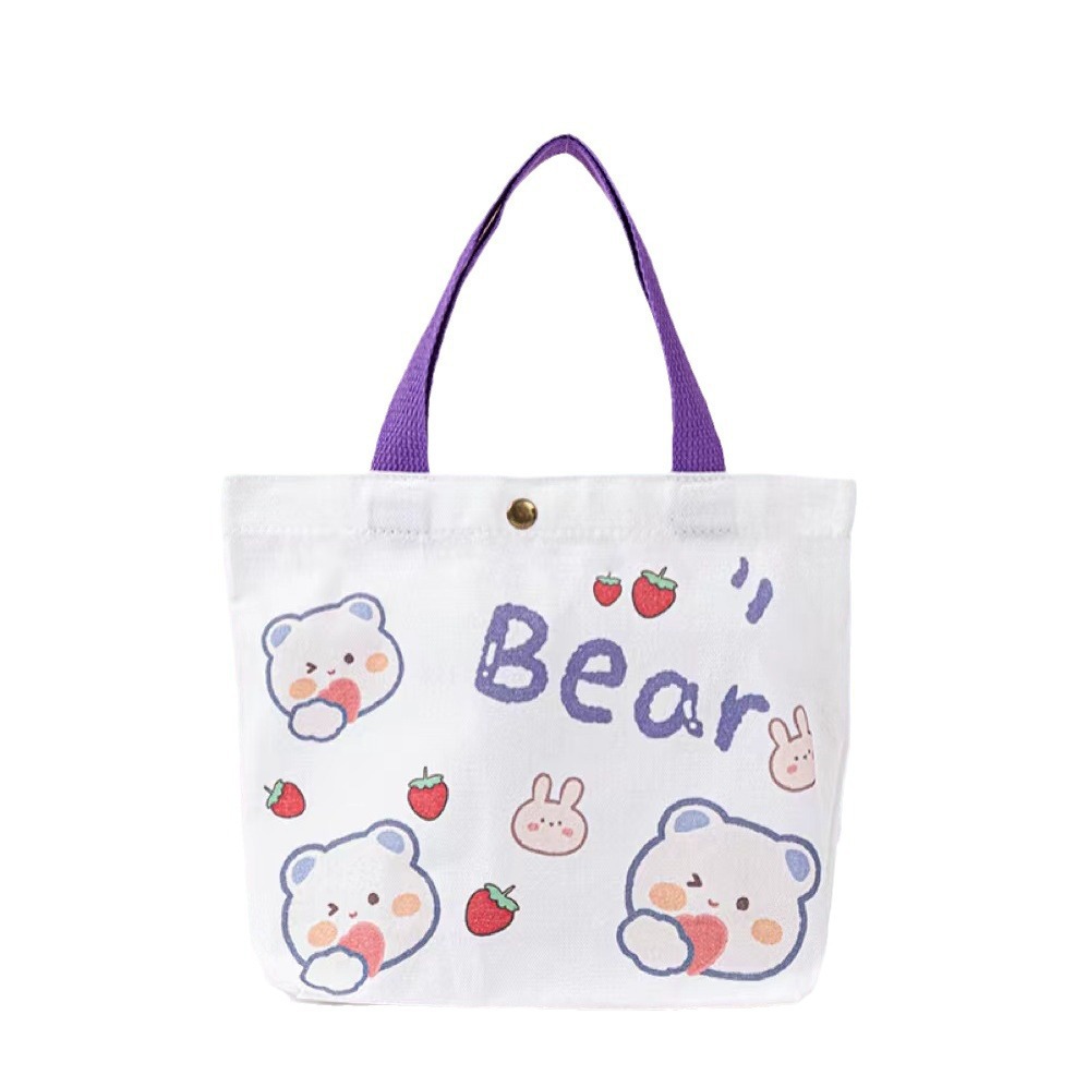 Bolsa de regalo de graduación de niños bolsas de lona portátiles de dibujos animados estudiantes bebés regalo de cumpleaños bolsa de lona spot