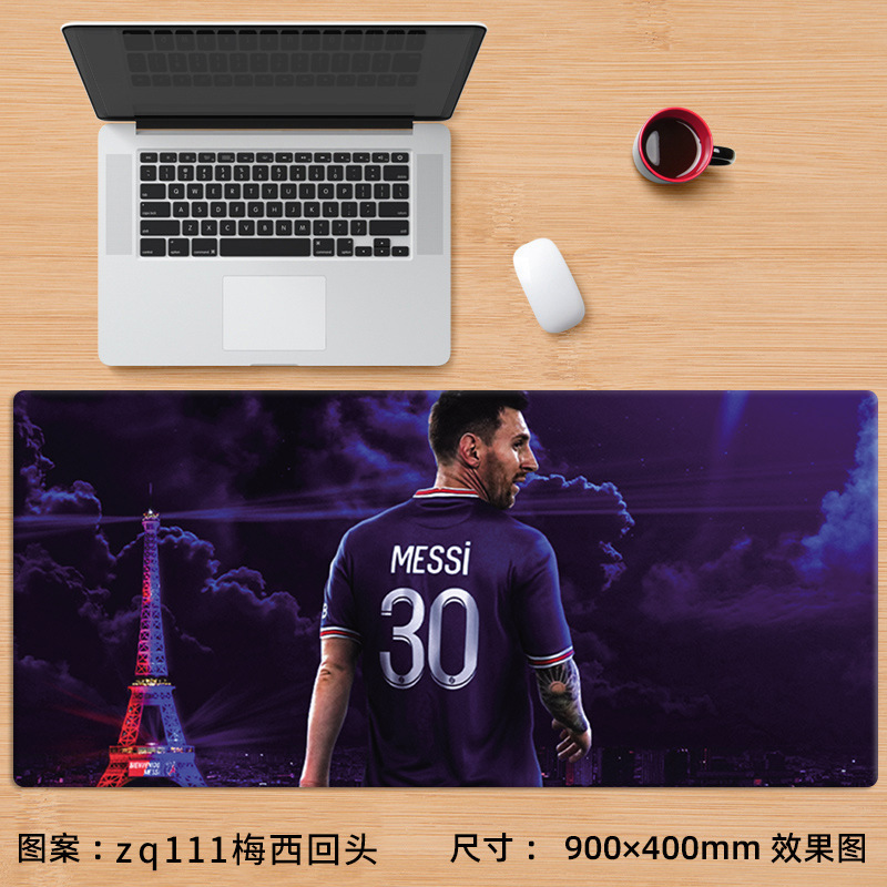 Alfombrilla de ratón nueva de Cristiano Ronaldo, extra grande, de fútbol, Messi, Bayern, La Liga, para juegos, e-sports, con reposamuñecas, para escritorio de computadora