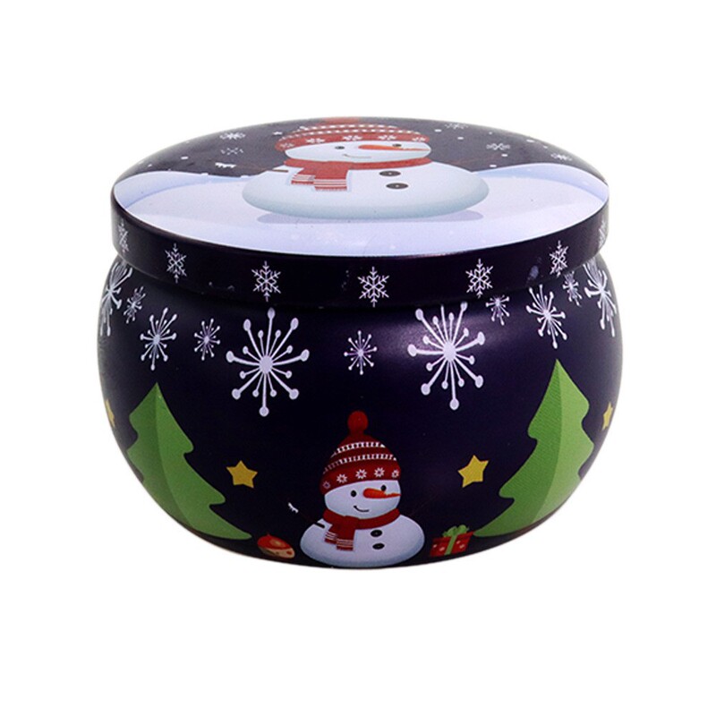 新しい 2.2 オンスブリキクリスマス香りキャンドル缶在庫卸売ホリデープロモーション包装クリスマス缶|undefined