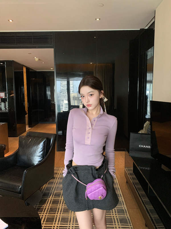 区区欧阳 抽褶半身裙女秋季新款复古花苞裙短裙辣妹短款A字裙裙子|undefined