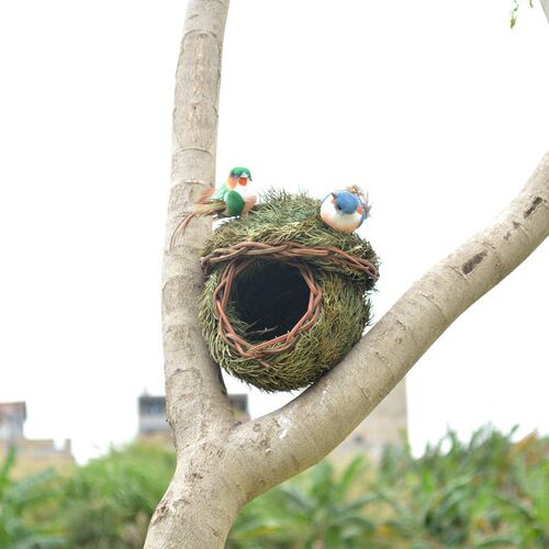 Self-produced and sold grass-woven bird nests, cross-border bird houses, bird nests, outdoor garden decorative creative bird cages, wholesale