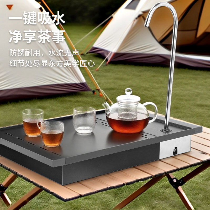 Cross-Border Hot-Selling Indoor Integrated Automatic Tea Making Table Adapted to Igt Table Frame New Chinese Style Multi-Functional Tea Tray Storage