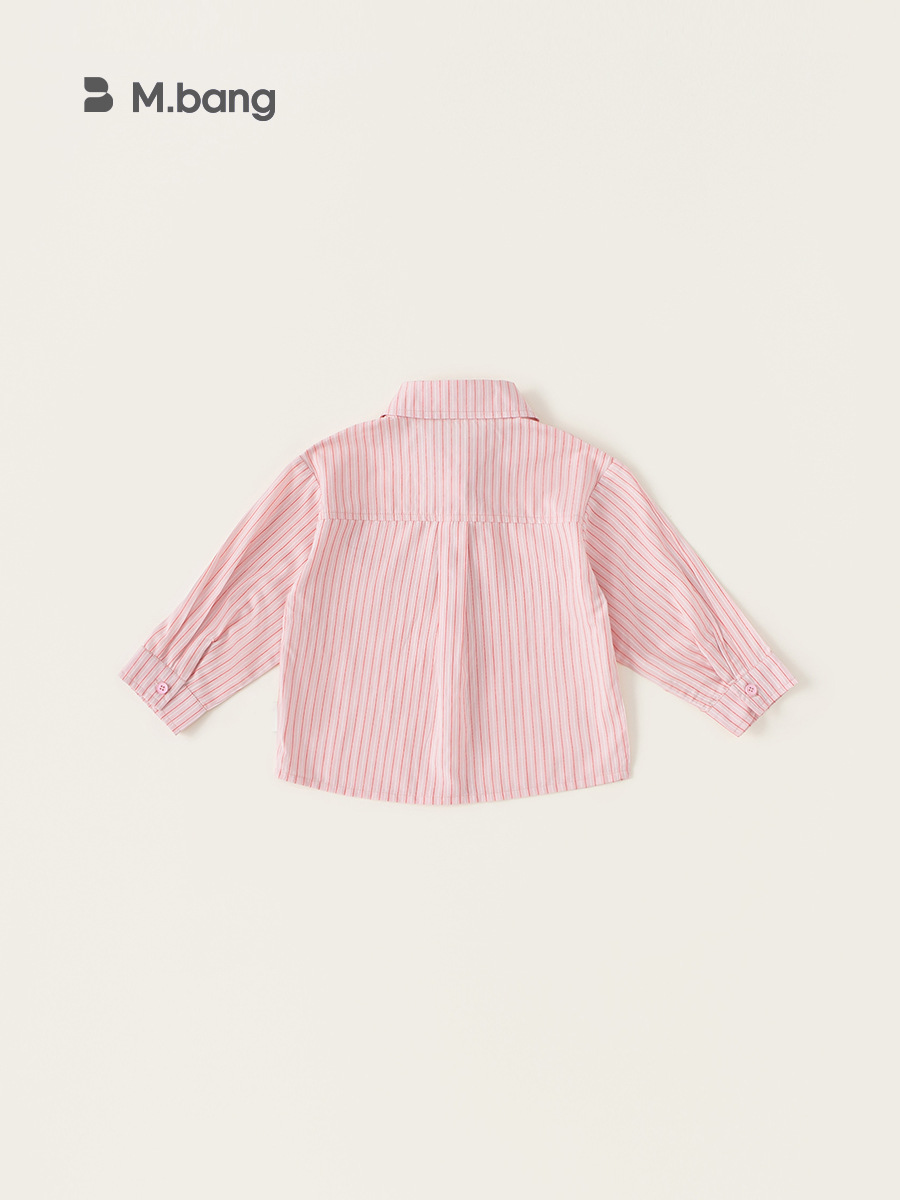 Youbao ropa para niños camisa para niñas 2025 otoño nuevo estilo estilo occidental camisa a rayas de manga larga para niños blusa de otoño