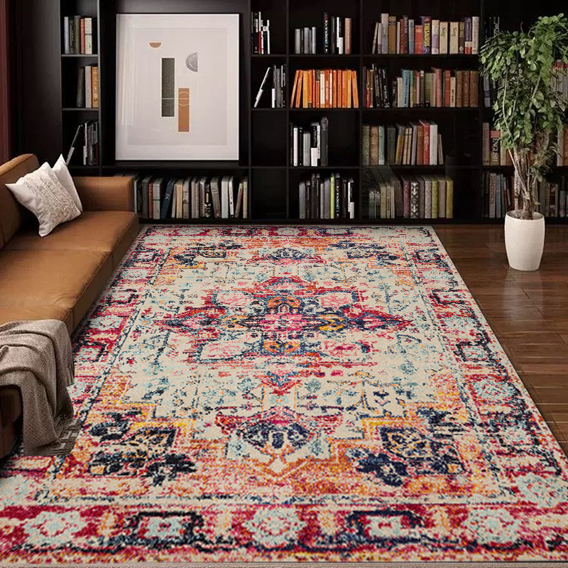 Vintage Teppich Im Türkischen Stil Florale Boho Matte Wohnzimmer_voghion.com