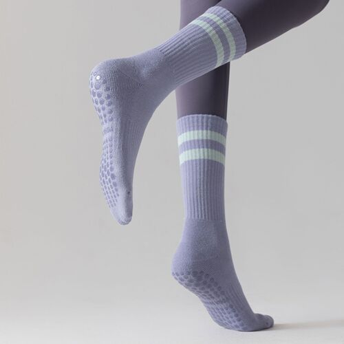 Thickened terry yoga socks silicone non-slip women's mid-calf socks pure cotton indoor fitness Pilates professional sports socks
