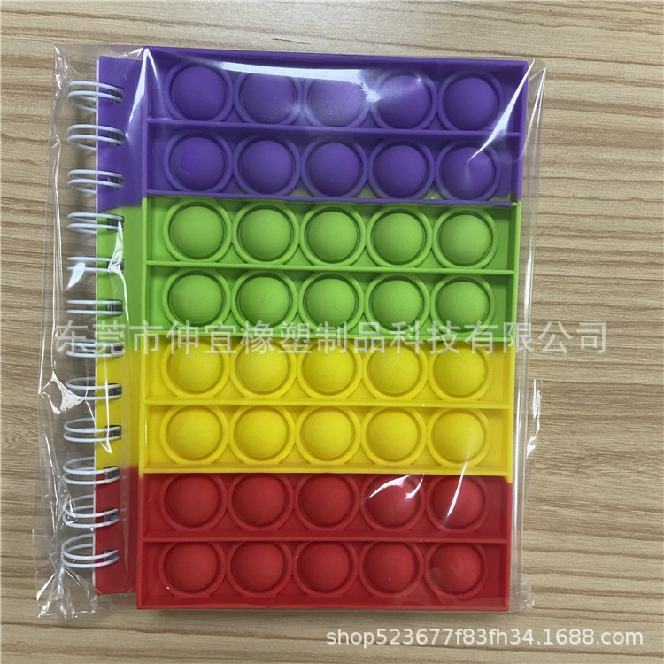 New pop notebook small silicone cover notebook decompression bubble notepad interesting science and education stationery