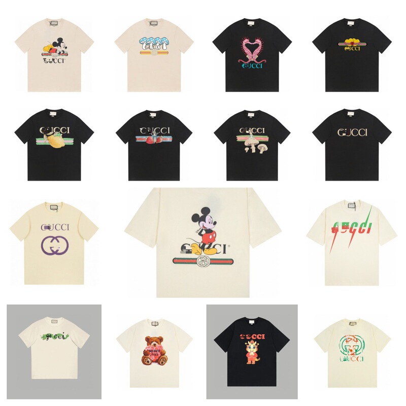 G's ヨーロッパ版半袖夏トレンドブランド古家プリントTシャツレタートップトレンドルーズ半袖TシャツカップルT|undefined