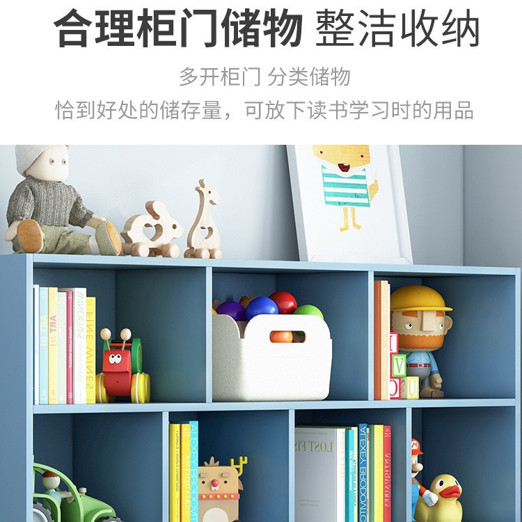 Estantería estante piso de juguete gabinete de almacenamiento estantería baja multi-capa armario sub-estante del Gabinete de celosía Rack de lectura