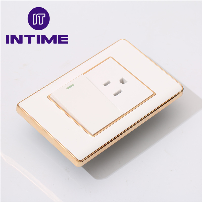 批发美标插座一开一插美式118电源墨西哥外贸墙面入墙式开关