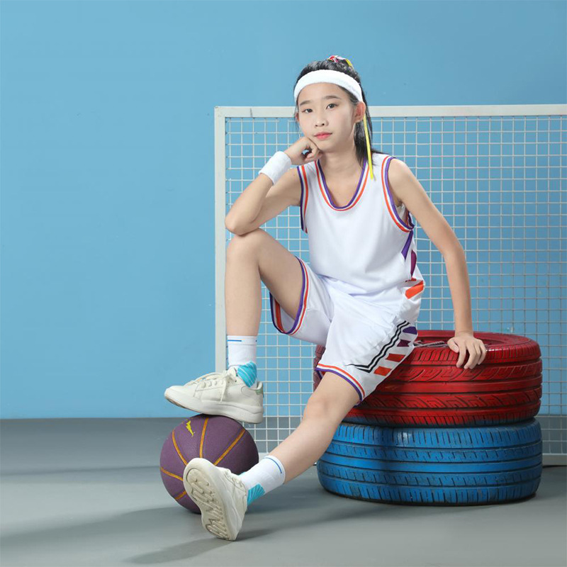 Girls Basketball Uniform Suit Sports Jersey Training Camp Group Purchase Primary and Secondary School Student Basketball Uniform Game Training Jersey