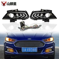 Подходит для дневных ходовых огней Ford Mondeo 2013-2016 годов, модификация рамки передних противотуманных фар, специальные светодиодные поворотники и ходовые огни.