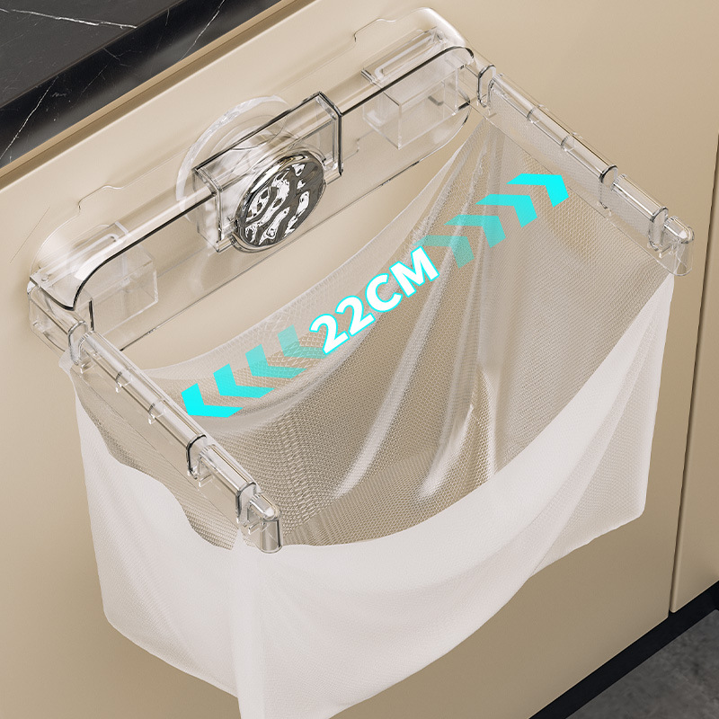 soporte de bolsa de basura de ventosa colgante de pared plegable de basura de cocina colgante bolsa de plástico artefacto colgante bolsa de basura colgante soporte