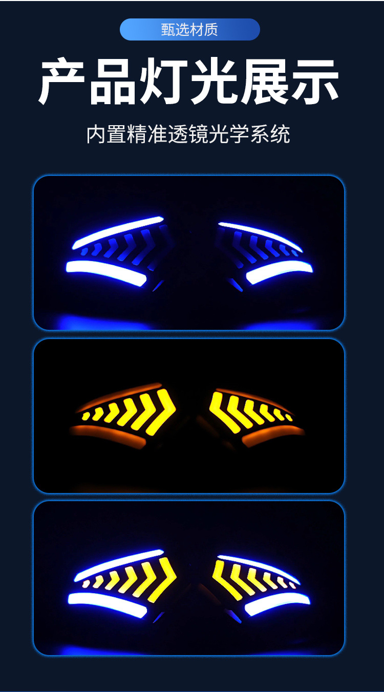 Motorcycle Handguards with Led Dual-Color Sequential Turn Signal Lights, Off-Road Vehicle Turn Signal Handlebar Covers, Handlebar Wind Shield
