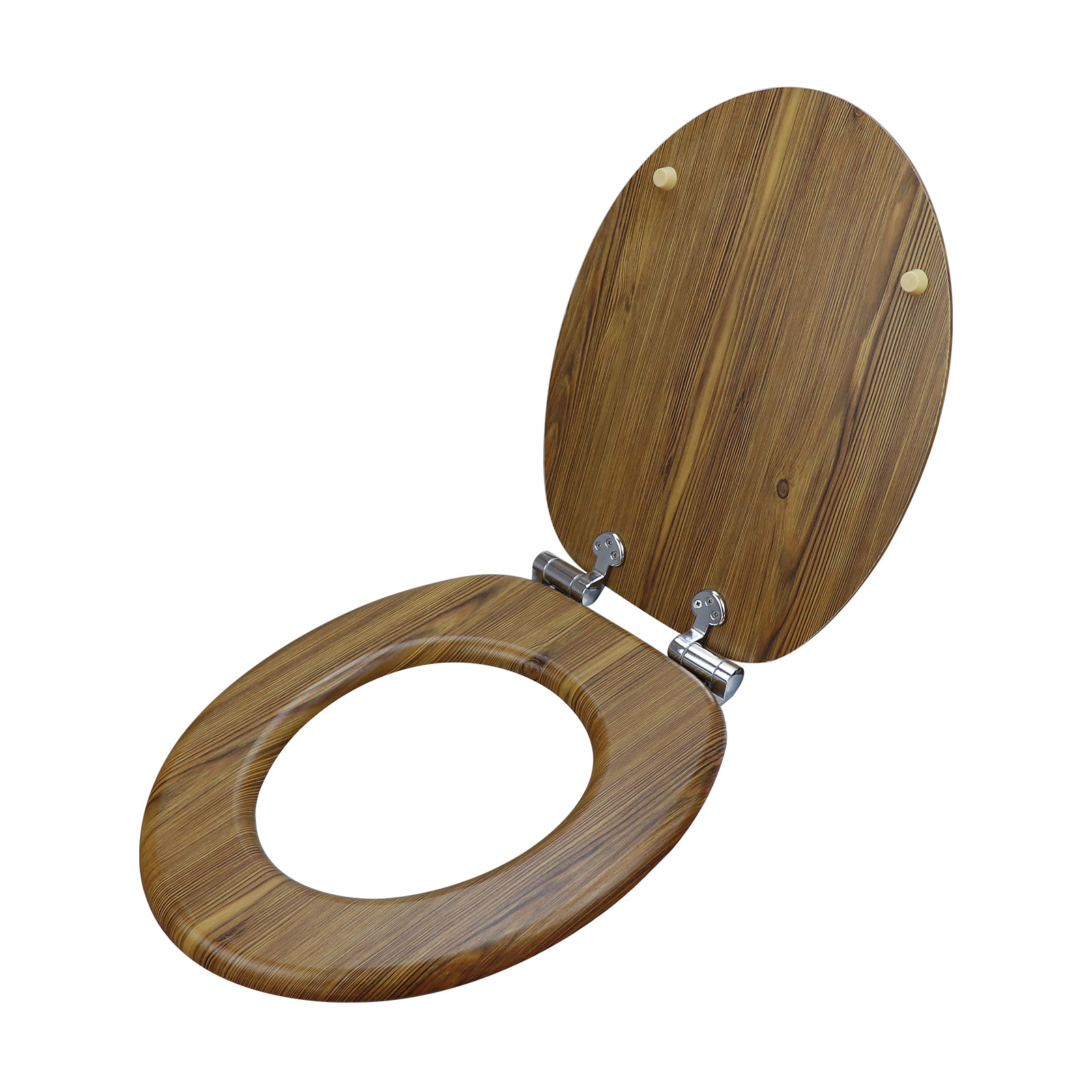 Fábrica directa tablero de densidad madera MDF cubierta de inodoro pvc pegado correa de madera caída lenta image 5