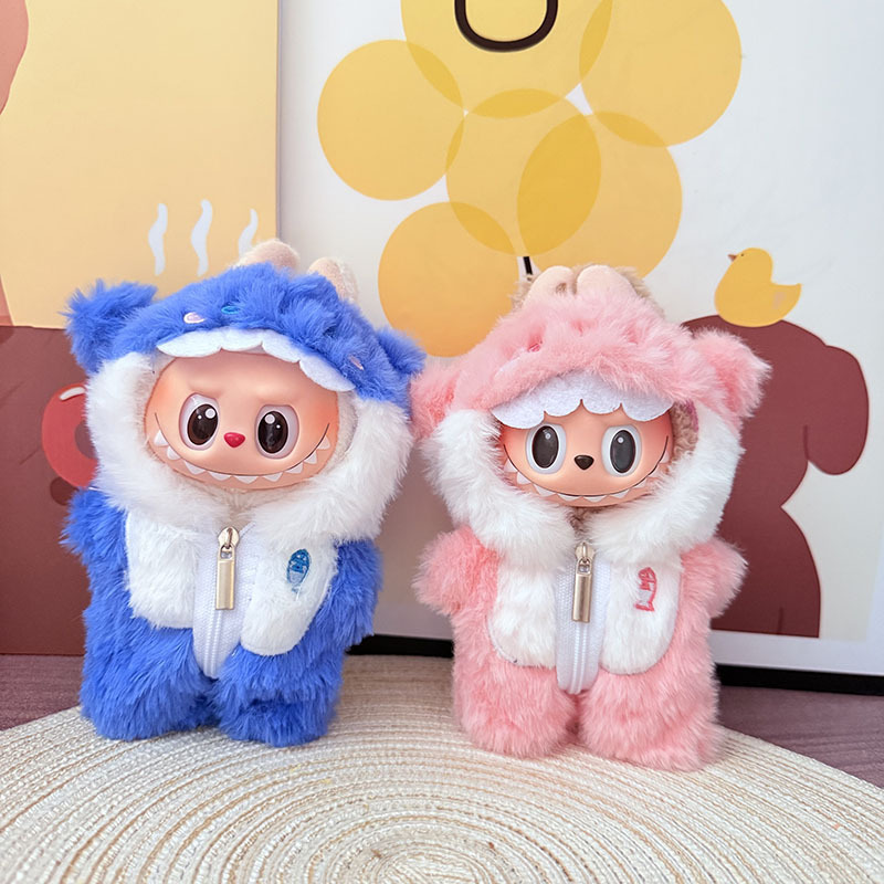 Only for Clothes] 17cm Pendant Blind Box Labubu Doll Clothes Keychain Labubu Doll One-Piece Clothes Cute