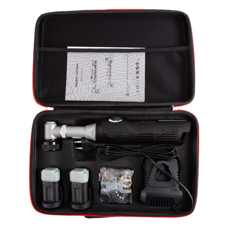 Detalle inalámbrico máquina de pulido doble batería de litio 12V cepillo de dientes máquina coche belleza esquina pulido Herramienta de procesamiento 6 engranaje ajuste