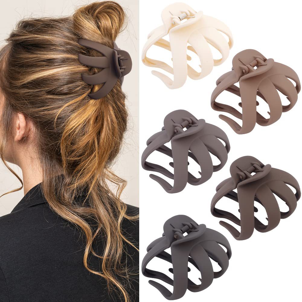 Horquilla de material de PC de estilo caliente de Amazon, pinza de tiburón esmerilado, accesorios para el cabello, garra de pulpo simple para mujer, pinza para el cabello en la parte posterior de la cabeza image 26