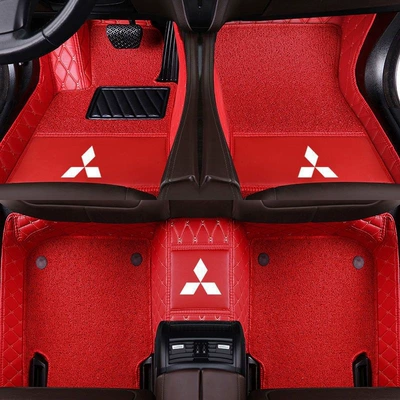 Modelə uyğun ayaqaltı for Mitsubishi Outlander, Eclipse Cross - galan-double-layer-bright-red-bright-red-silk-loop