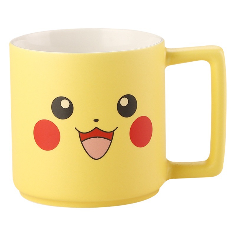 Baokemeng taza nombre conjunto Pikachu creativo de los niños de dibujos animados taza de agua Linda de cerámica creativa taza de agua del hogar