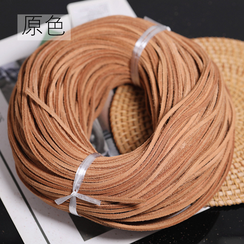 diy皮绳3.0mm牛皮绳子牦牛皮染色多彩手链项链编织材料-阿里巴巴