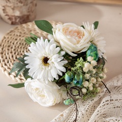 廠家批發 扶郎花玫瑰束仿真花外貿假花出口婚慶家居裝飾品GF15471