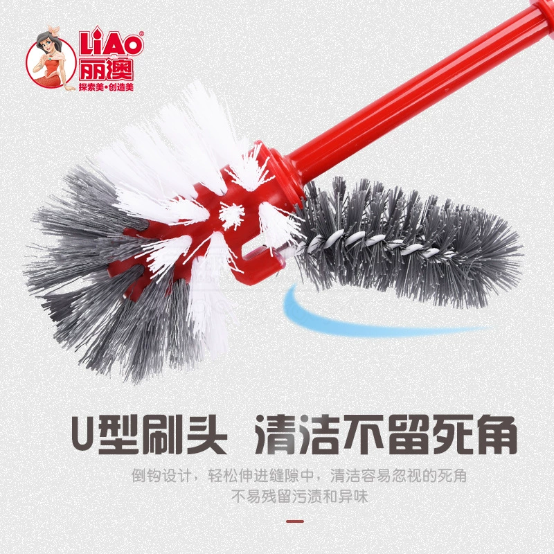 Туалетная щетка LIAO пластиковая двусторонняя