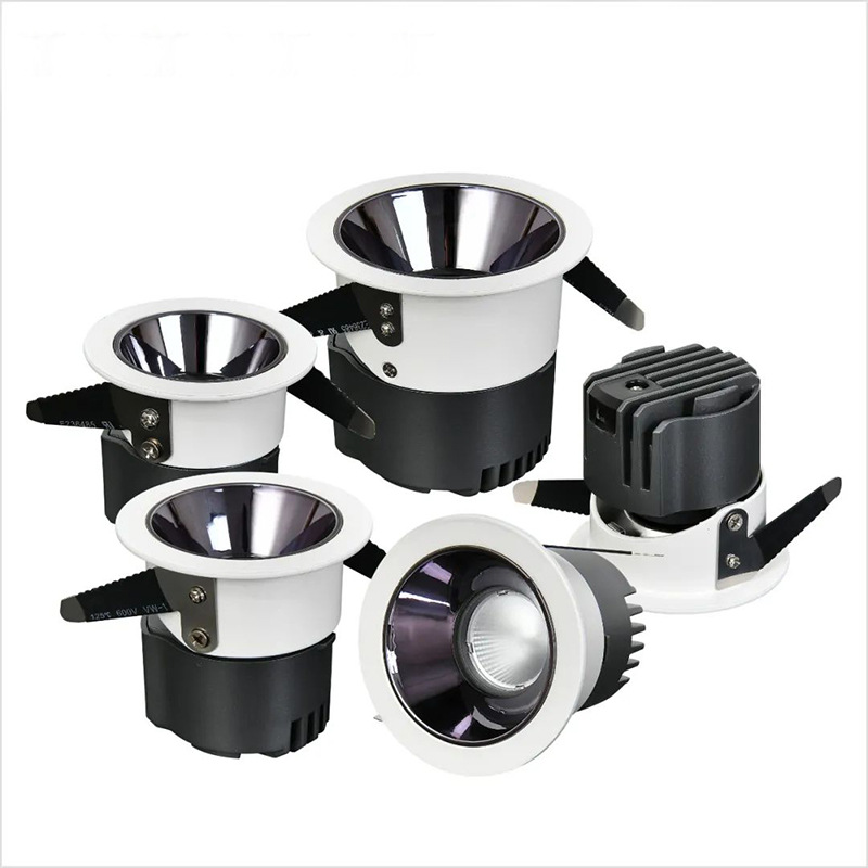 LED Embedded COB Anti-Glare Neutral-White Spotlight for Living Rooms & Shopping Malls&mdash;No Main Light Required, Open-Frame Downlight with High CRI, and Wash Wall Lighting