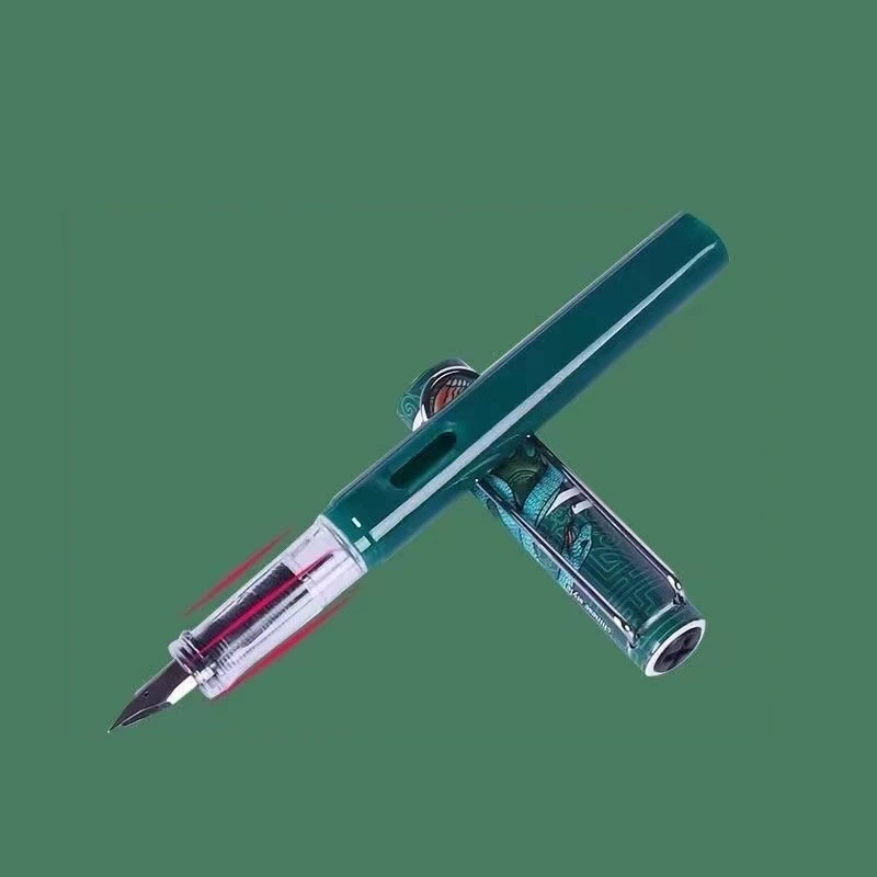 National Trend Style fountain pen for students, replaceable ink cartridge, suitable for third grade girls and boys, entry-level vintage