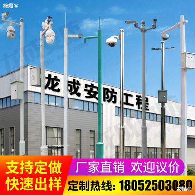 Monitoring pole 2.5 M 3 m 3.5 M 4 m 4.5 video camera Bracket Bolt Column Stainless steel Monitoring rod