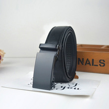 时尚男士激光平板自动扣皮带男批发男式商务皮革裤腰带跑江湖腰饰