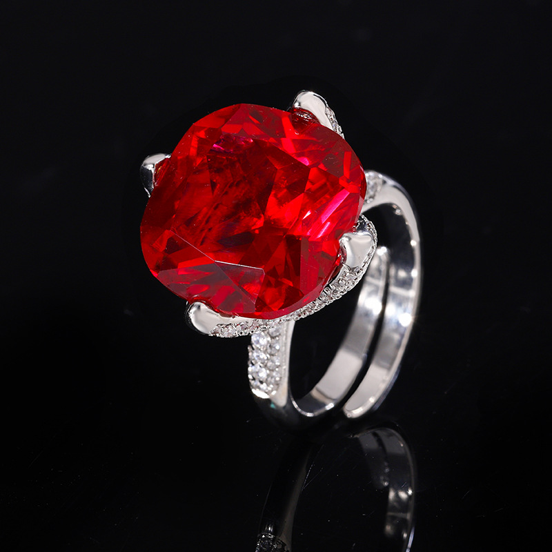 2024 nueva joyería Zhuang Shengsheng fondo de cobre chapado en oro simulación nido de pájaro corte anillo de moda mujer al por mayor 16*16