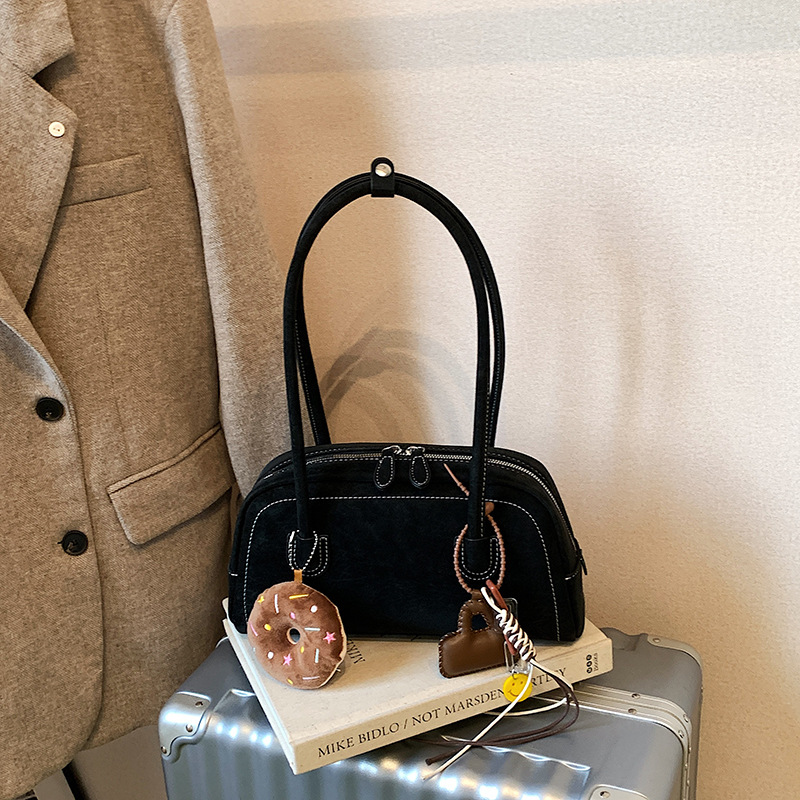 Niche Retro Underarm Bag For Women 2025 New Autumn Shoulder Bag Large Capacity Commuter Boston Pillow Bag - Thumbnail 7