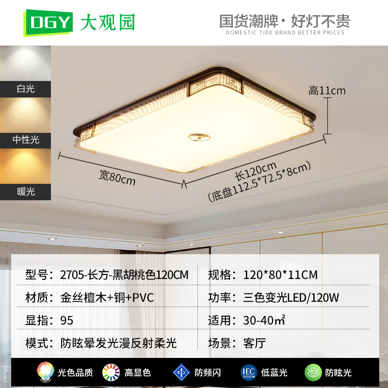 Gran vista jardín dormitorio lámpara de techo nuevo estilo chino lujoso simple lámparas modernas lámparas de dormitorio lámpara de habitación lámpara de dormitorio principal lámpara de cama 523L