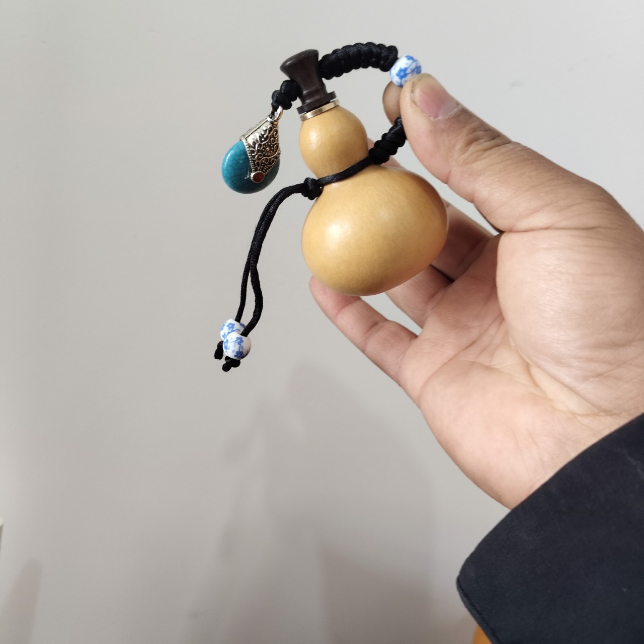 原色迷你酒葫芦小葫芦文玩手把件 包浆葫芦挂件小美国葫芦