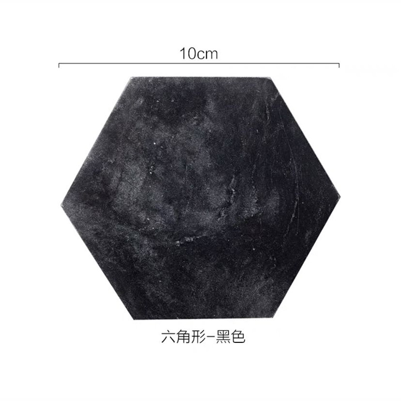 Nordic ins posavasos de mármol natural hexagonal café antideslizante aislamiento térmico base de aromaterapia joyería accesorios de tiro