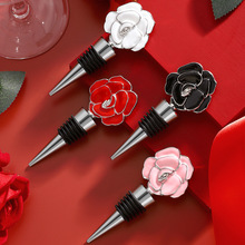 情人节玫瑰金红酒塞跨境葡萄酒保鲜密封塞香槟塞锌合金酒瓶塞礼品