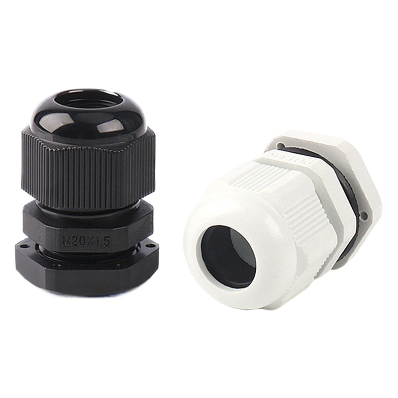Con junta PG7 cable de plástico de nailon conector impermeable PG9 gran cabeza no se puede quitar PA protección ambiental gran cabeza