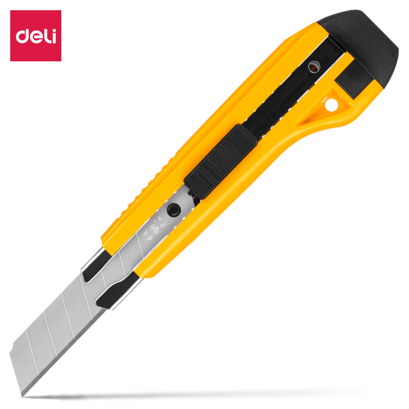 Cuchillo de uso general Deli Cuchillo de herramientas de hardware Cuchillo expreso al por mayor Papel de corte Cuchillo de papel tapiz Cuchillo de cartón de acero inoxidable Durable