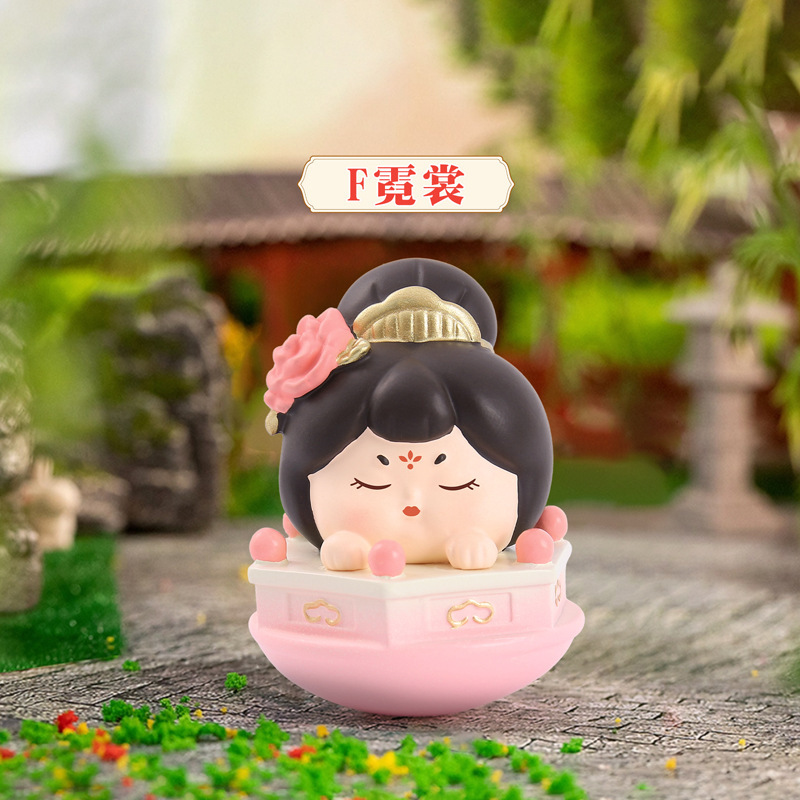 新款国风古典唐宫赋不倒翁小姐姐小号摆件创意桌面摆件送朋友礼物|undefined