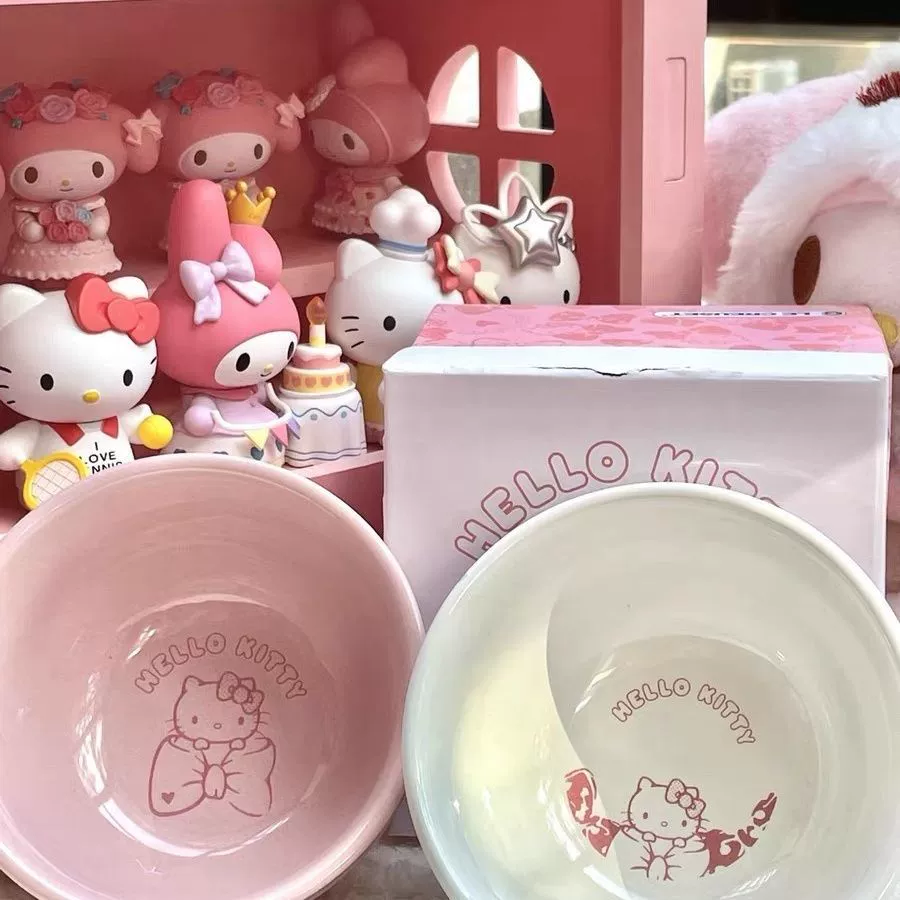 Hello Kitty керамическая миска милая бытовая миска рисовая миска десертная миска завтрак миска мультик Санлио суставная миска