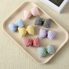 かわいい小さい格子の蝶結びdiy補助材料の格子縞の少女の心の甘い美しい髪飾りの靴の靴下の帽子のアパレルの部品の材料